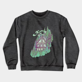 Cabin in the Forest || Nature Illustration by Chrysta Kay Crewneck Sweatshirt